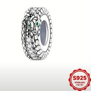925 Coiled Snake Charm For Pandora Bracelets & Alike-NEW